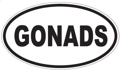 GONADS - Oval Sticker