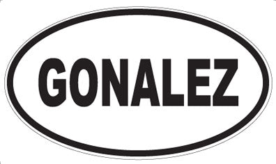 GONALEZ - Oval Magnet