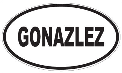 GONAZLEZ - Oval Magnet