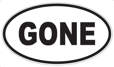 GONE - Oval Magnet