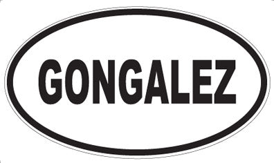 GONGALEZ - Oval Magnet