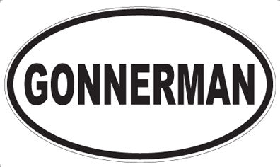 GONNERMAN - Oval Magnet