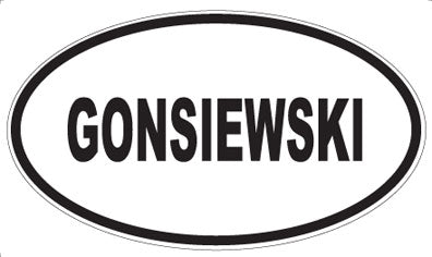 GONSIEWSKI - Oval Magnet