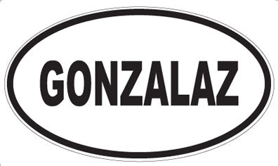 GONZALAZ - Oval Magnet