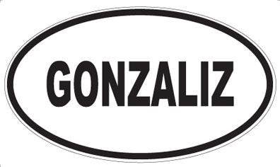 GONZALIZ - Oval Magnet