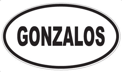 GONZALOS - Oval Magnet