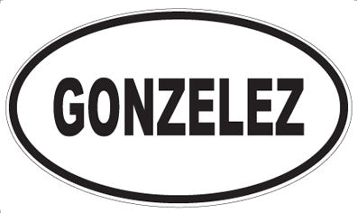 GONZELEZ - Oval Magnet