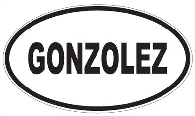 GONZOLEZ - Oval Magnet