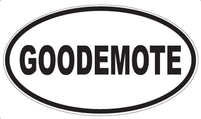 GOODEMOTE - Oval Sticker