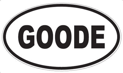 GOODE - Oval Magnet