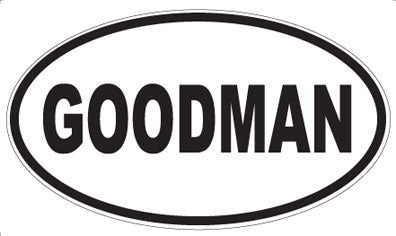 GOODMAN - Oval Magnet