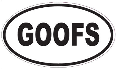GOOFS - Oval Magnet
