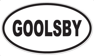 GOOLSBY - Oval Magnet