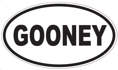 GOONEY - Oval Sticker