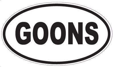 GOONS - Oval Sticker