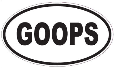 GOOPS - Oval Magnet