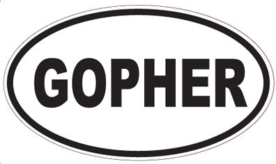 GOPHER - Oval Sticker