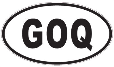 GOQ - 3 Letter Initials Oval Magnet