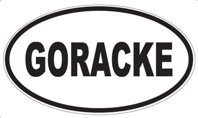 GORACKE - Oval Magnet