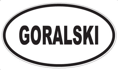 GORALSKI - Oval Magnet
