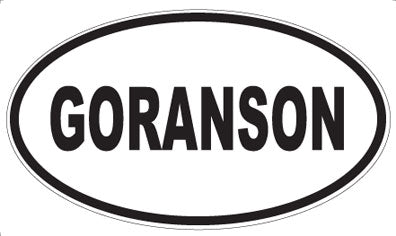 GORANSON - Oval Magnet