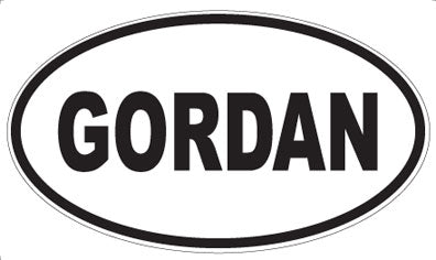 GORDAN - Oval Magnet