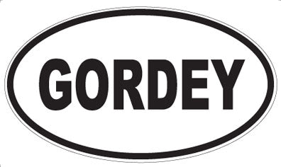 GORDEY - Oval Magnet