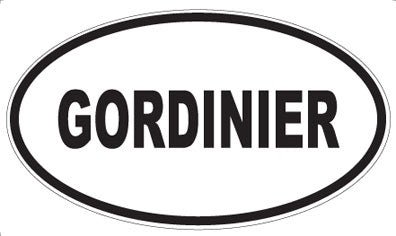 GORDINIER - Oval Magnet