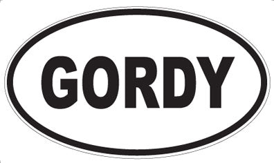 GORDY - Oval Magnet