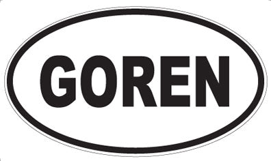 GOREN - Oval Magnet