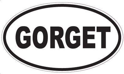 GORGET - Oval Sticker
