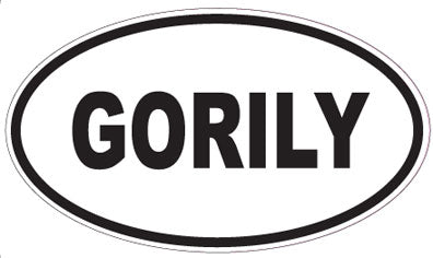 GORILY - Oval Sticker