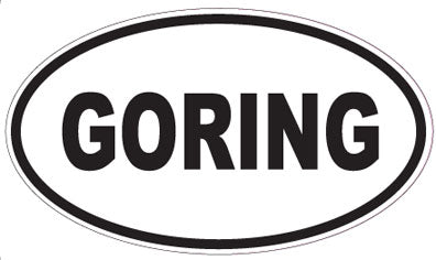 GORING - Oval Sticker