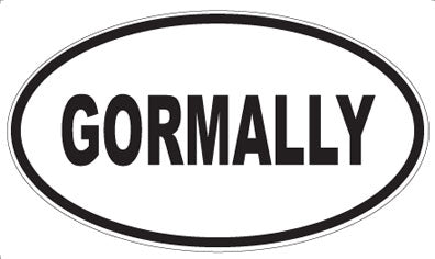 GORMALLY - Oval Magnet