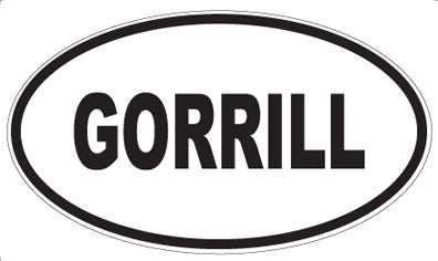 GORRILL - Oval Magnet
