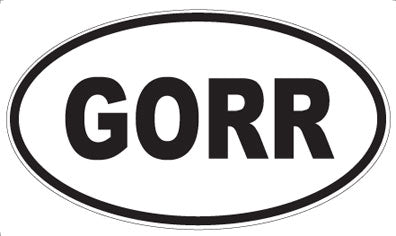 GORR - Oval Magnet