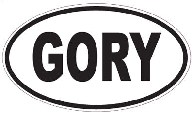 GORY - Oval Sticker