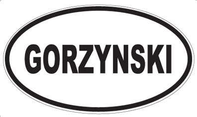 GORZYNSKI - Oval Magnet