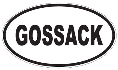 GOSSACK - Oval Sticker