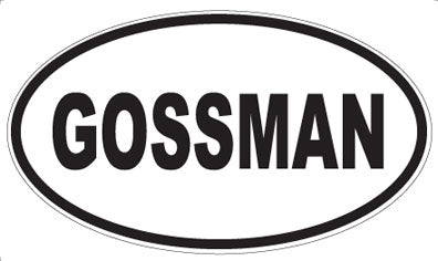 GOSSMAN - Oval Magnet