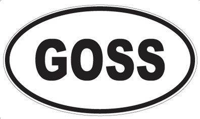 GOSS - Oval Magnet