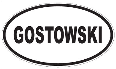 GOSTOWSKI - Oval Magnet