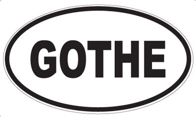 GOTHE - Oval Magnet