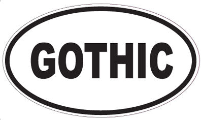 GOTHIC - Oval Sticker