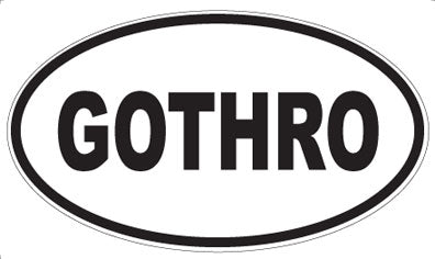 GOTHRO - Oval Magnet