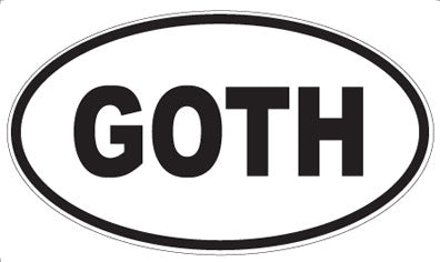 GOTH - Oval Magnet