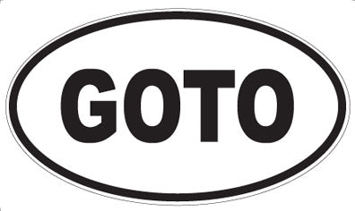 GOTO - Oval Magnet