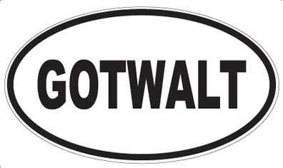 GOTWALT - Oval Magnet