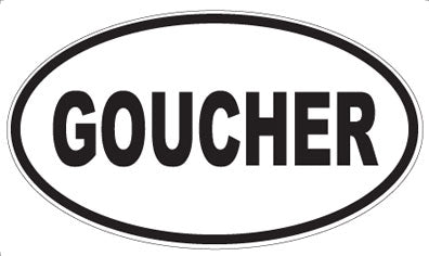 GOUCHER - Oval Magnet