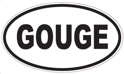 GOUGE - Oval Sticker